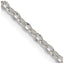 Sterling Silver 1.6mm Oval Fancy Rolo Chain Necklace