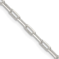 Sterling Silver 2.75mm Elongated Open Link Chain Necklace