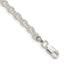 Sterling Silver 3.75mm Fancy Rolo Chain Bracelet