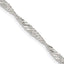 Sterling Silver 3mm Singapore Chain Necklace