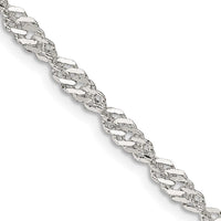 Sterling Silver 3.5mm Singapore Chain Necklace