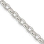 Sterling Silver 4.4mm Oval Fancy Rolo Chain Necklace