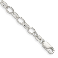 Sterling Silver 5mm Fancy Rolo Chain Bracelet