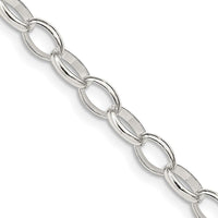 Sterling Silver 5mm Fancy Rolo Chain Necklace