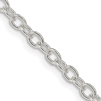 Sterling Silver 3.75mm Oval Cable Chain Necklace