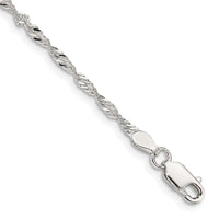 Sterling Silver 2mm Singapore Chain Anklet