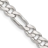 Sterling Silver 5.5mm Figaro Chain Necklace