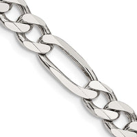 Sterling Silver 6.75mm Figaro Chain Necklace