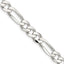 Sterling Silver 7.5mm Figaro Chain Necklace