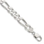 Sterling Silver 10.75mm Figaro Chain