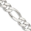 Sterling Silver 15mm Figaro Chain Necklace