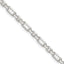 Sterling Silver D/C 4mm 3 Short Plus 1 Long Cable Link Chain Necklace