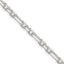 Sterling Silver D/C 4.5mm 3 Short Plus 1 Long Cable Link Chain Necklace