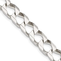 Sterling Silver 8.6mm Flat Open Curb Chain Necklace