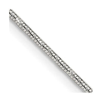 Sterling Silver 1.25mm Diamond-cut Snake Chain Necklace