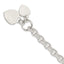 Sterling Silver Engraveable Heart Disc on Fancy Link Toggle Bracelet - Larson Jewelers