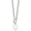 Sterling Silver Engraveable Heart Fancy Link Toggle Necklace - Larson Jewelers