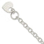 Sterling Silver Engraveable Heart Disc on Fancy Link Toggle Bracelet - Larson Jewelers