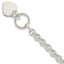 Sterling Silver Engraveable Heart Disc on Fancy Link Toggle Bracelet - Larson Jewelers