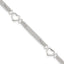 Sterling Silver 10inch Polished Heart Anklet - Larson Jewelers