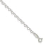 Sterling Silver 0.5mm Fancy Heart Link Anklet - Larson Jewelers