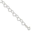 Sterling Silver 0.6mm Fancy Heart Link Anklet - Larson Jewelers