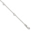 Sterling Silver Dangling Heart 9in Plus 1in ext Anklet - Larson Jewelers