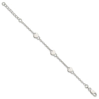 Sterling Silver Heart Childs 5 Inch Plus 1 Inch Ext. Bracelet - Larson Jewelers