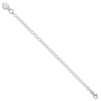 Sterling Silver Heart Charm Childs Bracelet - Larson Jewelers