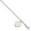 Sterling Silver Engraveable Heart Charm Bracelet - Larson Jewelers