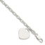 Sterling Silver 1.9mm Engraveable Heart Charm Bracelet - Larson Jewelers