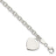 Sterling Silver 1.5mm Engraveable Heart Charm Bracelet - Larson Jewelers