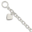 Sterling Silver Dangling Engraveable Heart Charm Bracelet - Larson Jewelers