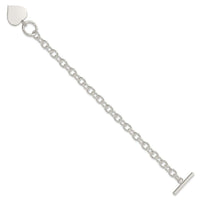 Sterling Silver Engraveable Heart Bracelet - Larson Jewelers