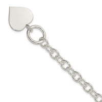 Sterling Silver Engraveable Heart Bracelet - Larson Jewelers