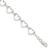 Sterling Silver Heart Link Bracelet - Larson Jewelers