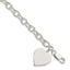 Sterling Silver Engraveable Heart Fancy Link Bracelet - Larson Jewelers