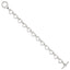 Sterling Silver Heart and Circle Link Bracelet - Larson Jewelers