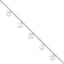 Sterling Silver Polished Hearts 9in Plus 1in Ext. Anklet - Larson Jewelers