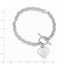 Sterling Silver Engraveable Heart Toggle Bracelet - Larson Jewelers