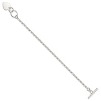 Sterling Silver Fancy Engraveable Heart Bracelet - Larson Jewelers