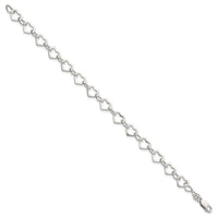 Sterling Silver Hearts Bracelet - Larson Jewelers