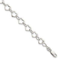 Sterling Silver Hearts Bracelet - Larson Jewelers