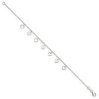 Sterling Silver w/ Hearts Bracelet - Larson Jewelers