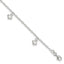 Sterling Silver Polished Puffed Heart 9in Plus1in Ext Anklet - Larson Jewelers