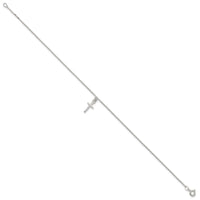 Sterling Silver Cross Anklet