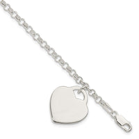 Sterling Silver Engraveable Heart Bracelet - Larson Jewelers