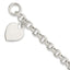 Sterling Silver Engraveable Heart Toggle Bracelet - Larson Jewelers