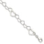 Sterling Silver Polished Fancy Link Heart Bracelet - Larson Jewelers