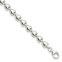 Sterling Silver Polished Heart Bracelet - Larson Jewelers